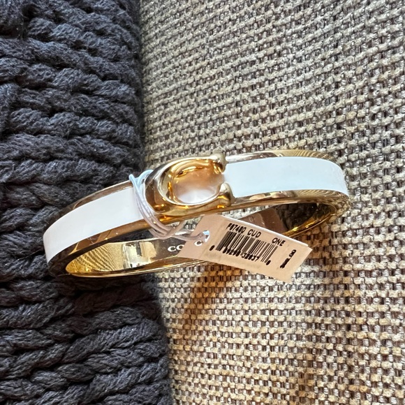 NWT COACH Signature Push Hinged Bangle - Picture 2 of 8